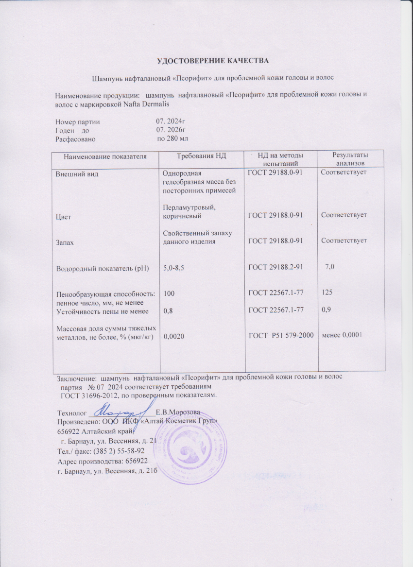 Паспорт №072024